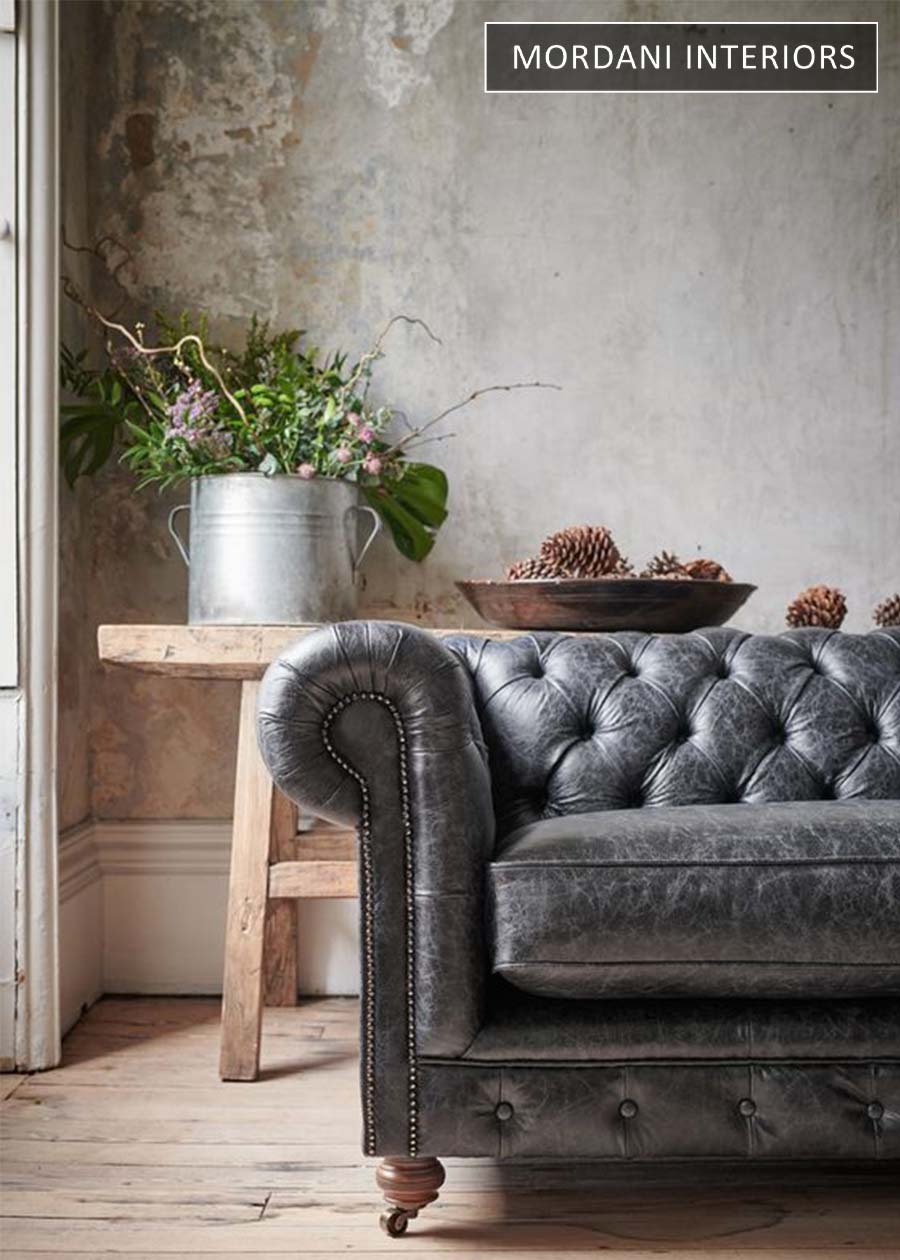 Heritage Ash Grey Faux Leather Upholstery